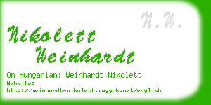 nikolett weinhardt business card